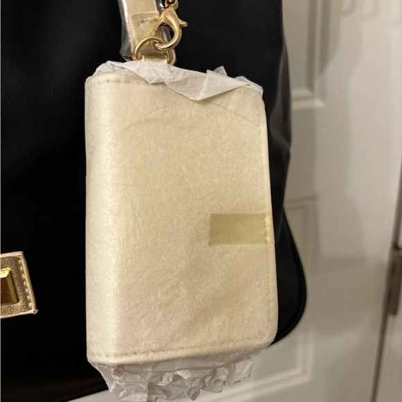 Versace Parfums Black Tote w Gold Accents Brand new wristlet strap - Picture 3 of 15